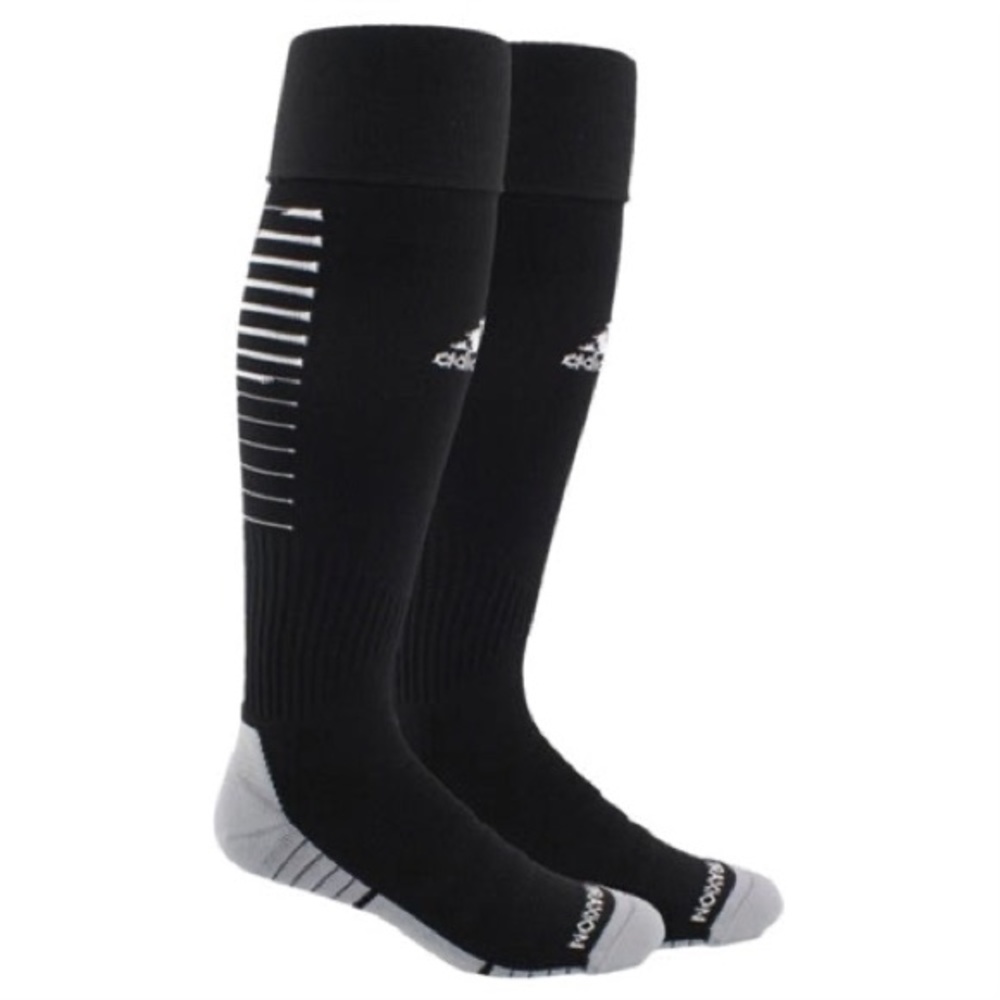 Adidas Team Speed II Black Knee High Compression Socks Track Running Basketball